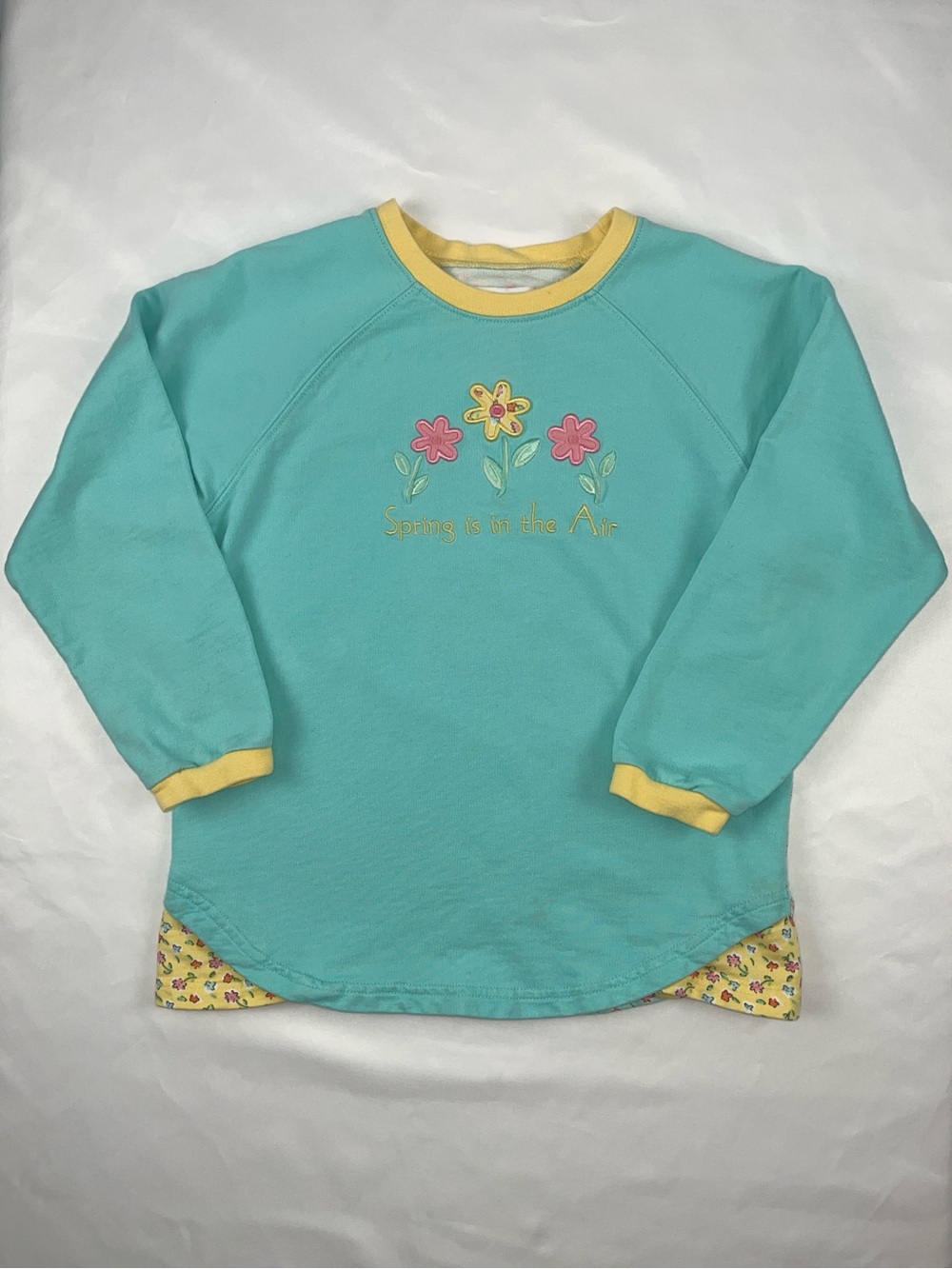 Gymboree 1998 Vintage Floral Embroidered Spring Is In The Air Sweatshirt, XL 5-6 - Picture 3 of 16